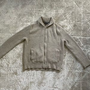 Men's Banana Republic Merino Wool Zipper Tan Sweater Size extra large